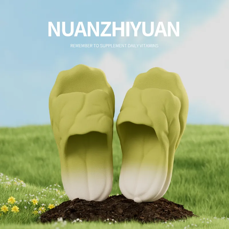 Warm Edge Vegetable Slippers Unisex, Summer Home Indoor Platform Comfortable Cartoon Cute Slippers-9