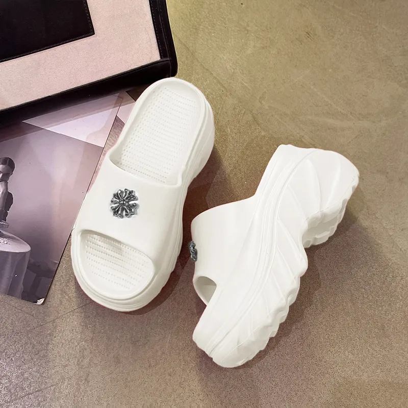 Warm Edge Platform Slippers For Women's Summer, Height Increasing, Home, Indoor, And Office Use-1