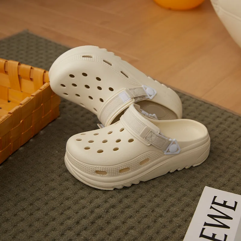 Warm Edge Closed Toe Slippers Summer Unisex Home Indoor Platform Comfortable Lightweight Couple Slippers Shoes Students-1