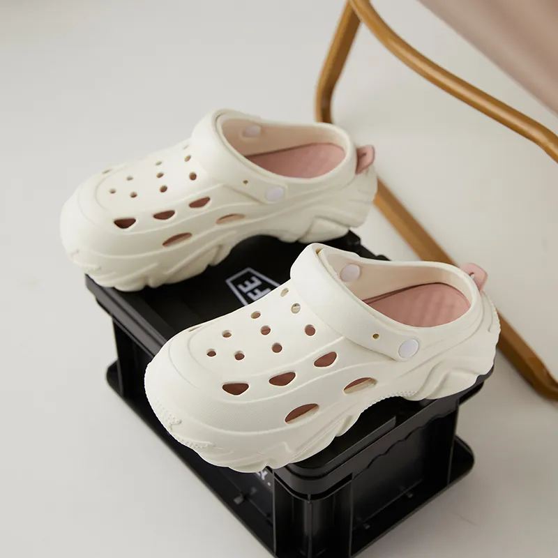Warm Edge Closed Toe Women's Summer Indoor Minimalist Style Platform Detachable Reversible Slippers-1