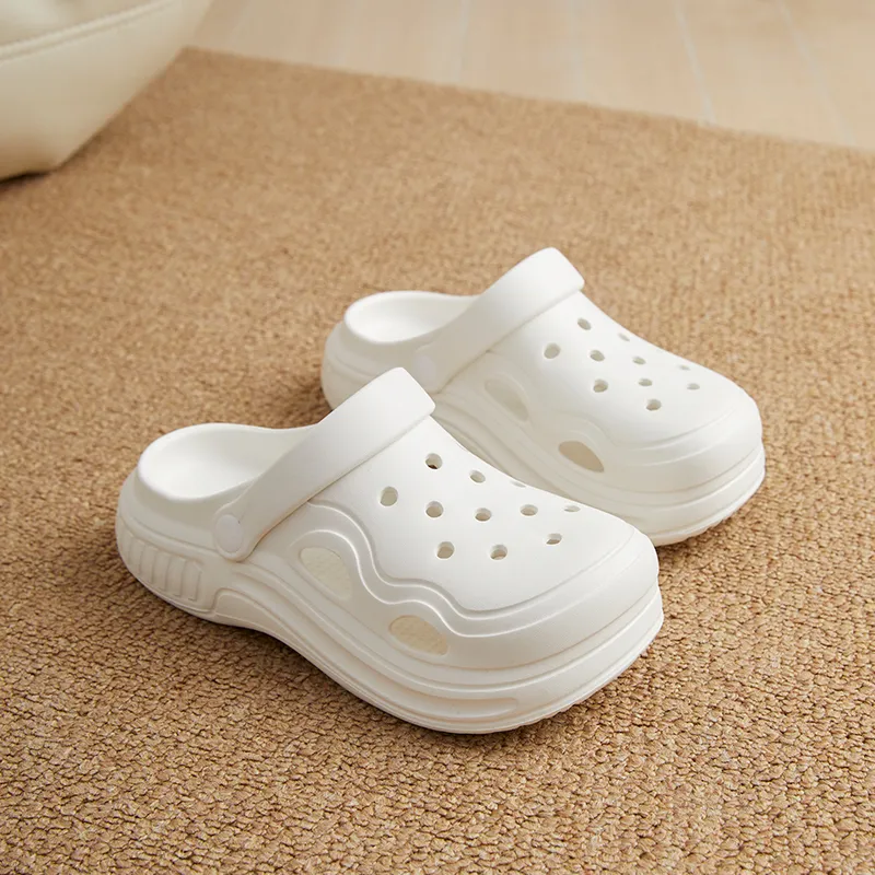 Warm Edge Closed Toe Slippers Summer Minimalist Style Fashion Breathable Platform Students Dormitory Slippers-5