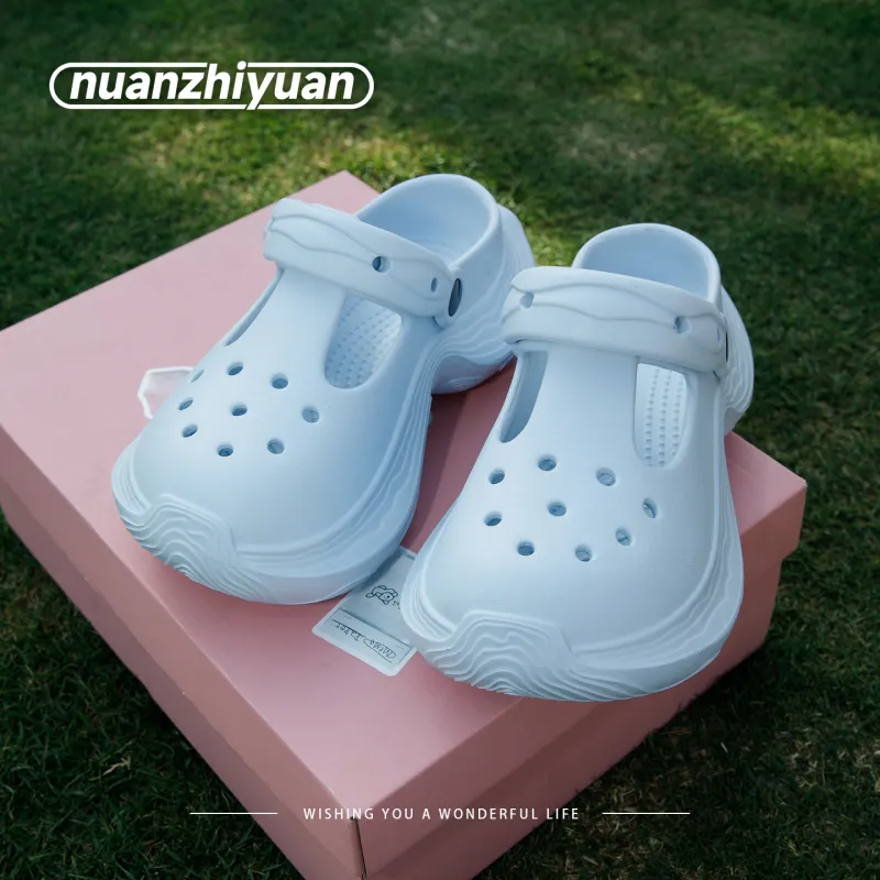 Warm Edge Platform Slippers For Women's Summer Indoor Home Height Increasing Fashion Trend Closed Toe Slippers-1