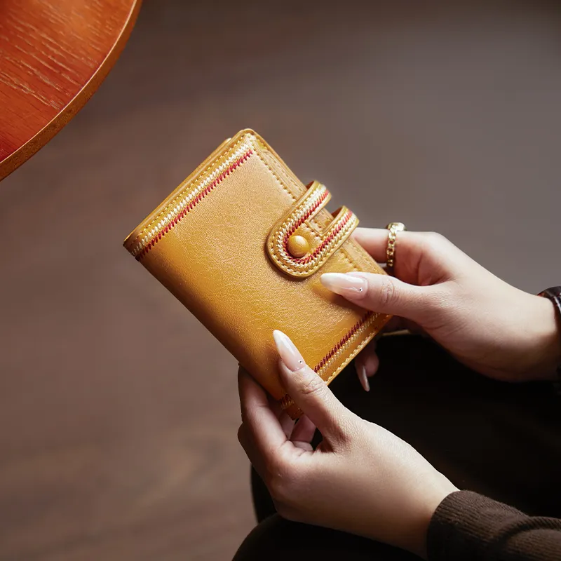 Narandu Synthetic Leather Card Holder Wallet Small Size Women's Multicolor-5