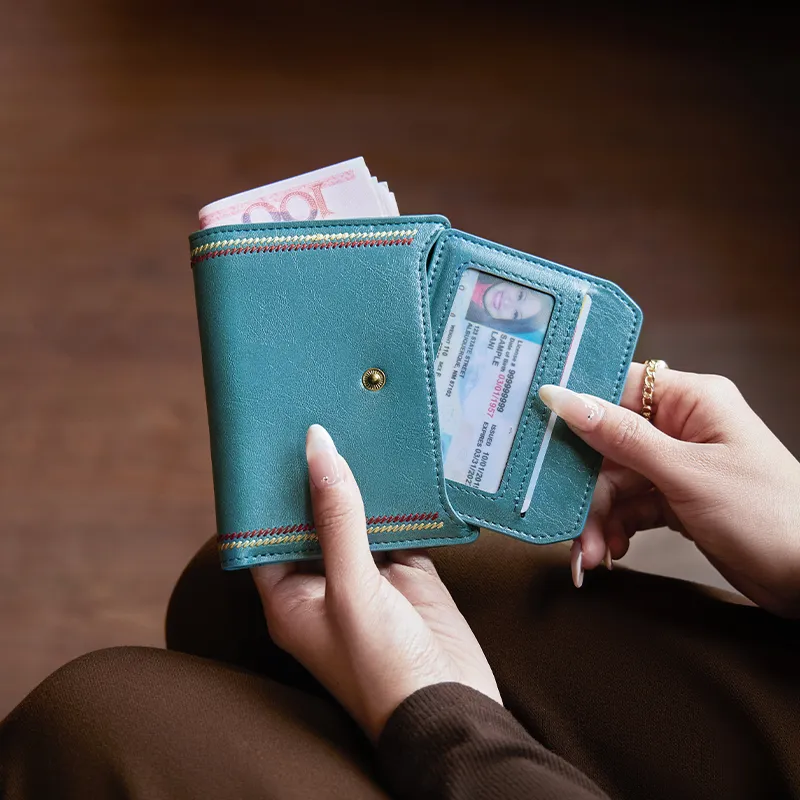 Narandu Synthetic Leather Card Holder Wallet Small Size Women's Multicolor-12