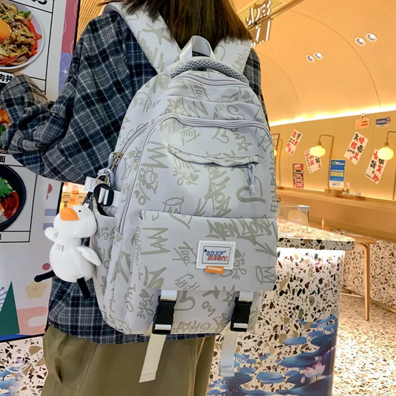 Narandu Fabric Backpack Large Size Women's Blue/Purple-2