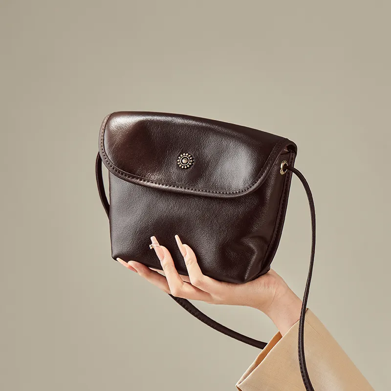 Narandu Cow Leather With Synthetic Leather Saddle Bag, Shoulder Bag, Crossbody Bag Mini Women's Multicolor-1