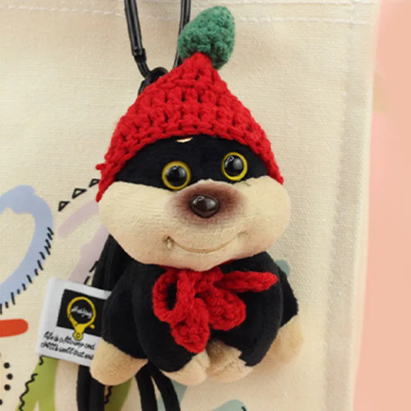 Narandu Plush Keychain Bag Accessory Unisex Red Hats & Caps Bee Dog/Yellow Hats & Caps Bee Dog/Gray Hats & Caps Bee Dog-2