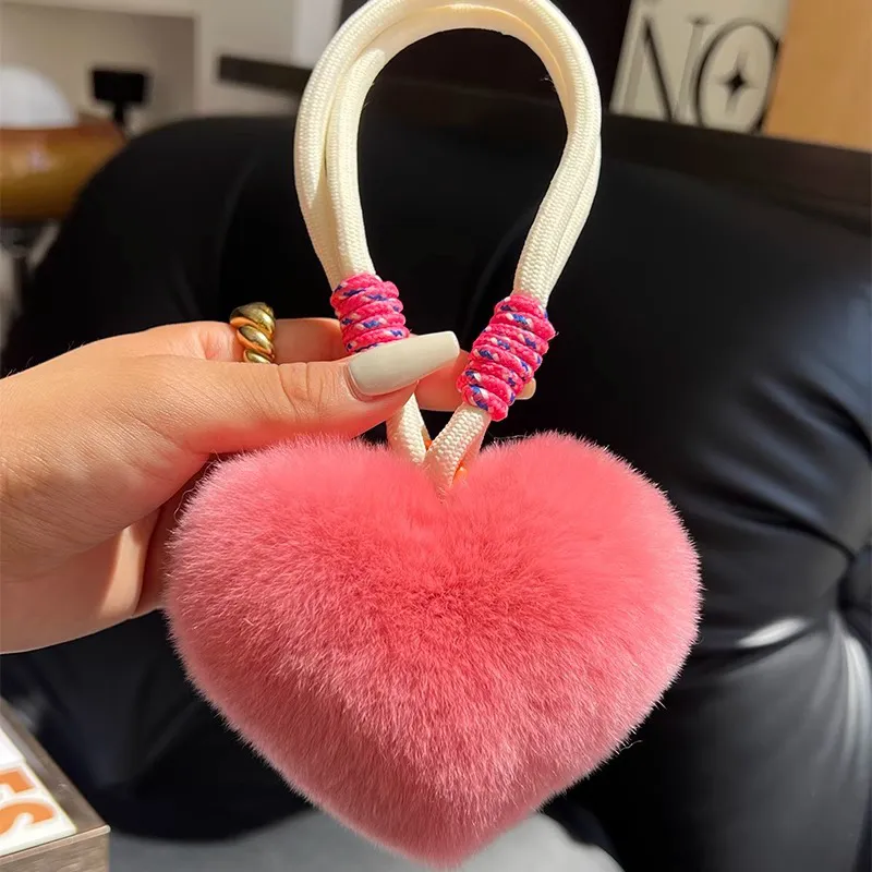 Narandu Plush Keychain Bag Accessory Women's Ancora Red/Light Coffee/Pink/Black-6