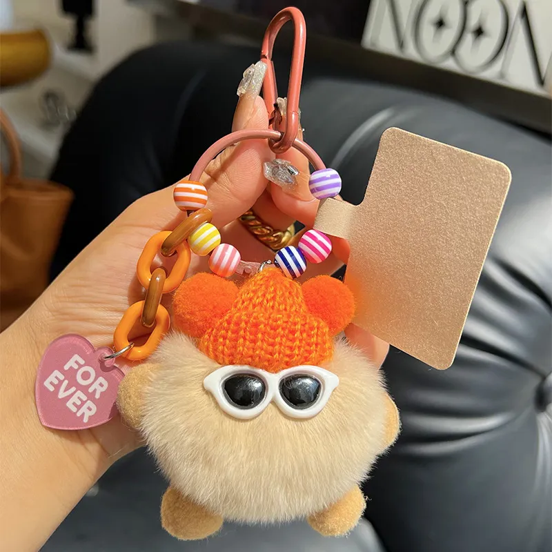 Narandu Rex Rabbit Fur Keychain Bag Accessory Women's Multicolor-10