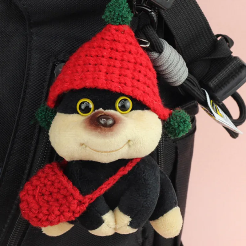 Narandu Plush Keychain Bag Accessory Unisex Red Hats & Caps Bee Dog/Yellow Hats & Caps Bee Dog/Gray Hats & Caps Bee Dog-1