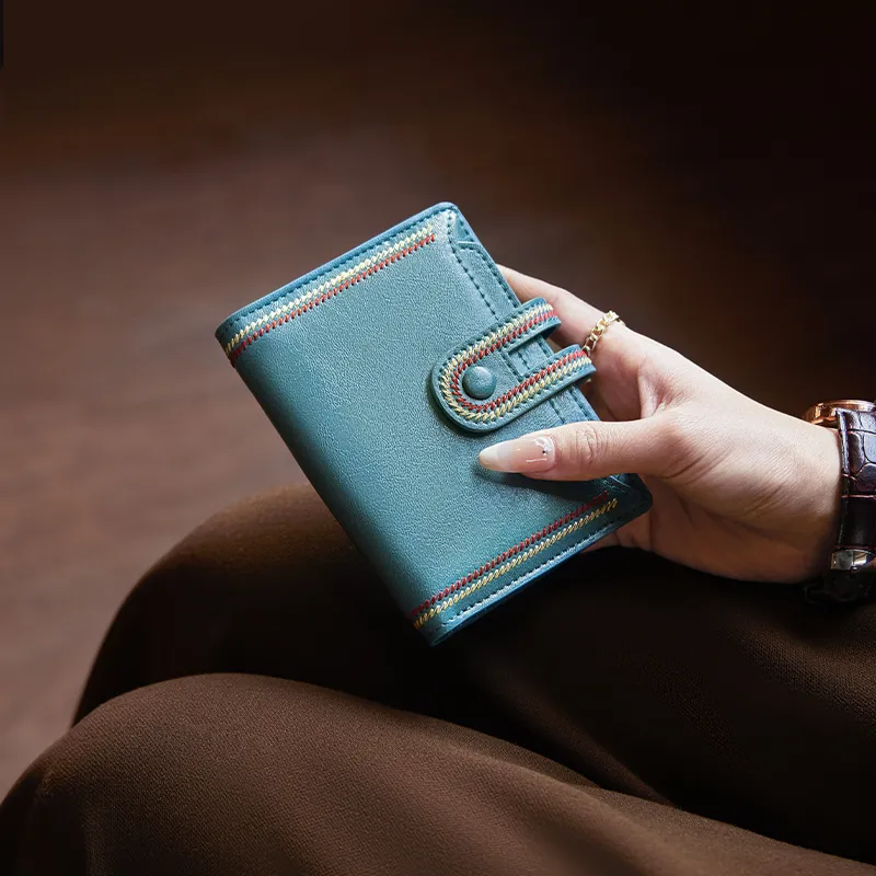 Narandu Synthetic Leather Card Holder Wallet Small Size Women's Multicolor-10