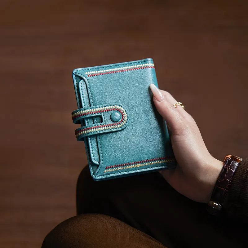 Narandu Synthetic Leather Card Holder Wallet Small Size Women's Multicolor-9