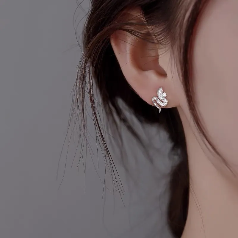 U state 999 Silver Stud Earrings Women's-4
