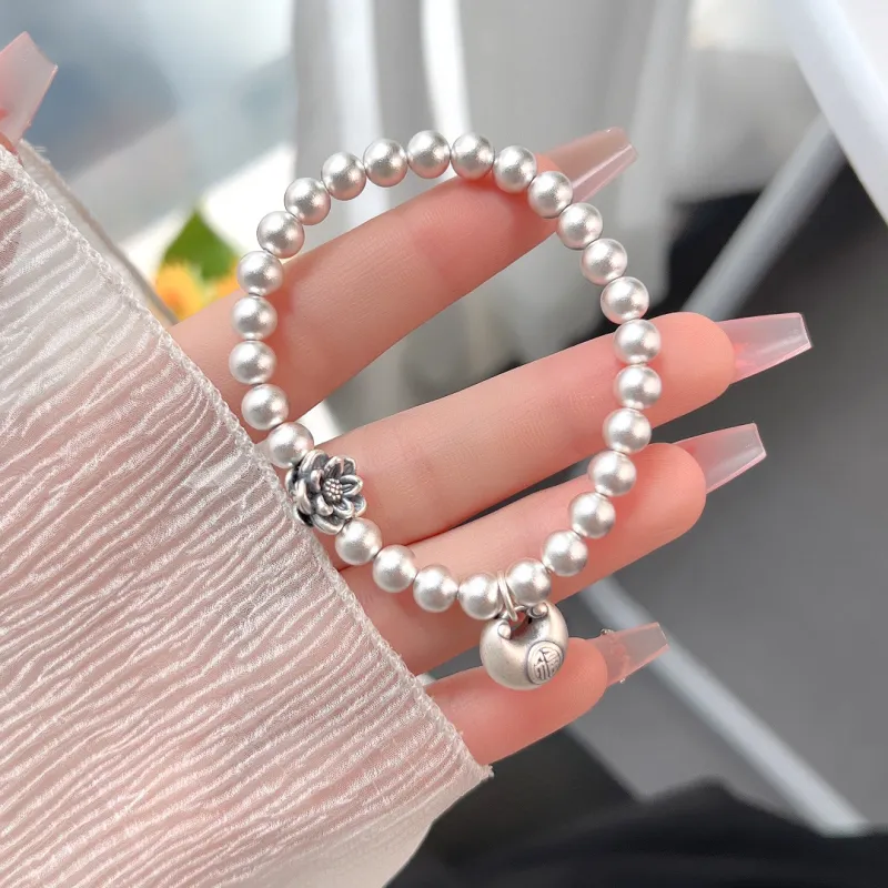U state 999 Fine Silver Pure Silver Bracelets Women's-2