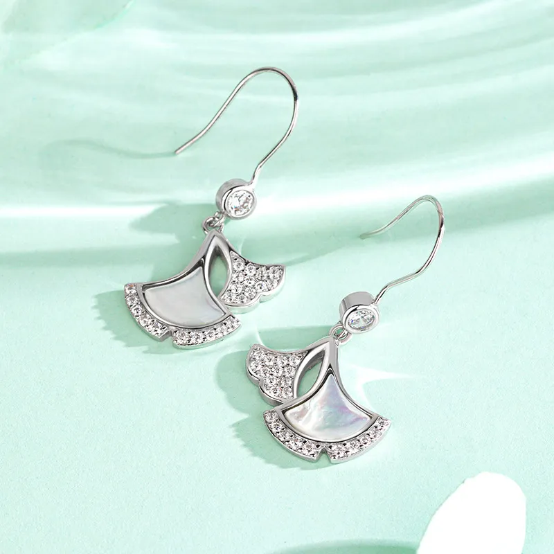 U state 925 Sterling Silver Drop Earrings Hoop Earrings Women's-3