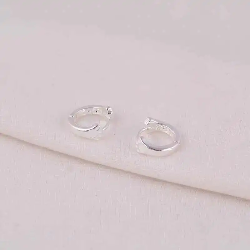 U state Sterling Silver 990 Earrings Unisex-4