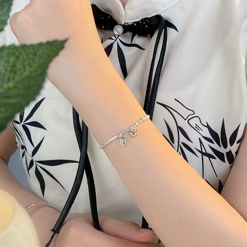U state 999 Fine Silver Pure Silver Bracelets Women's-2