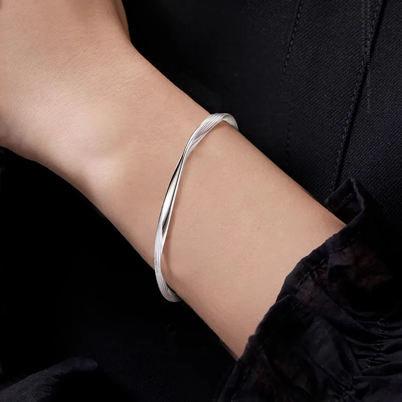 U state 999 Fine Silver Sterling Silver Bracelets Women's-1