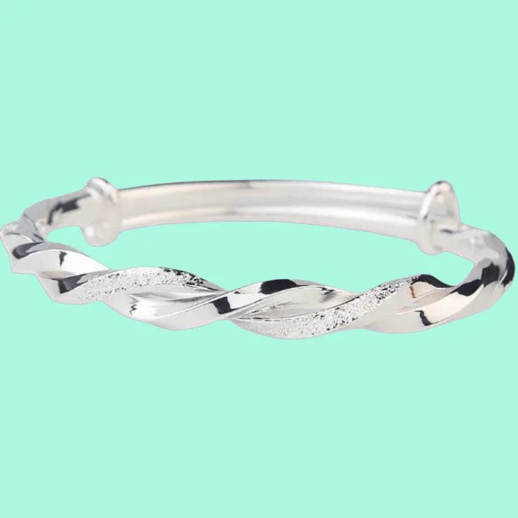 U state 999 Fine Silver Bangles Women's-2