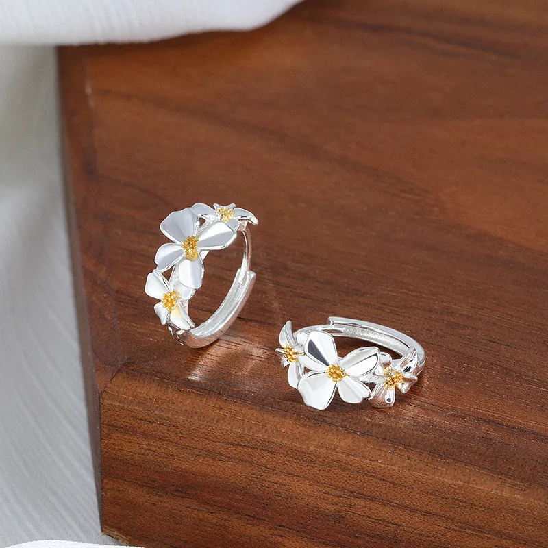 U state 925 Sterling Silver Hoop Earrings Women's-3