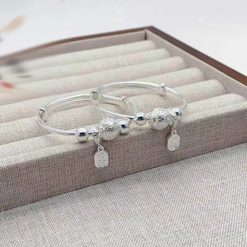 U state 999 Fine Silver Bangles Kids'-2