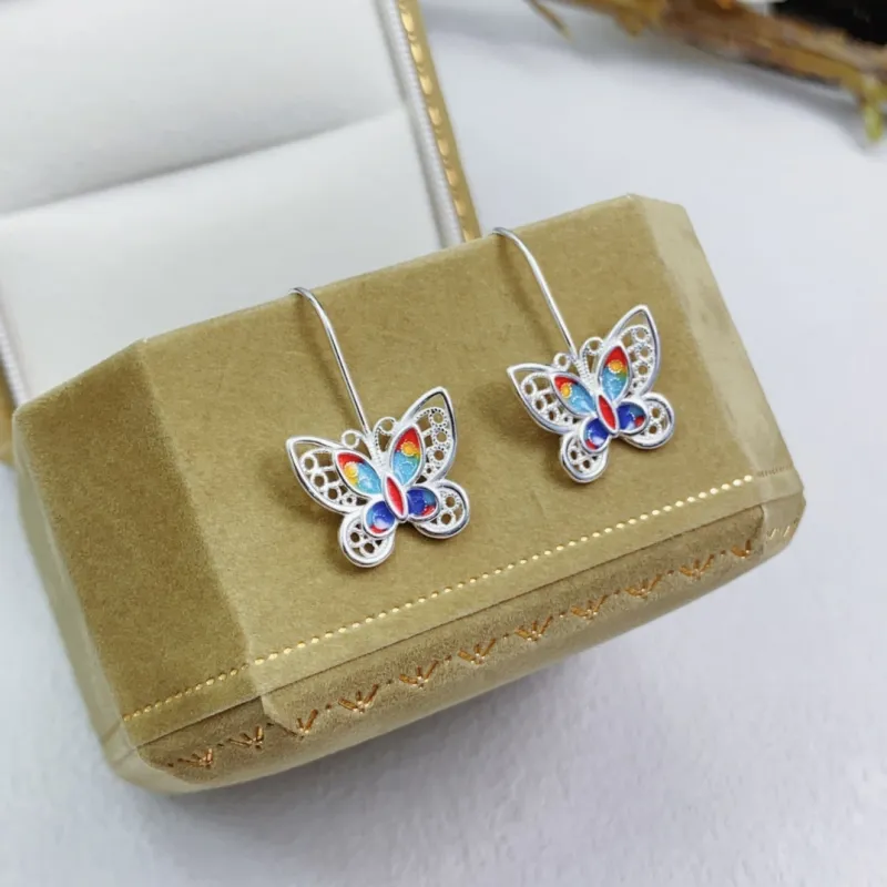 U state Sterling Silver 990 Earrings Women's-1