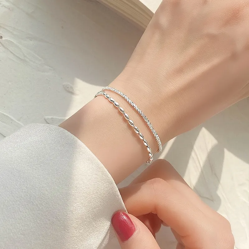 U state 999 Fine Silver Pure Silver Bracelets Women's-1