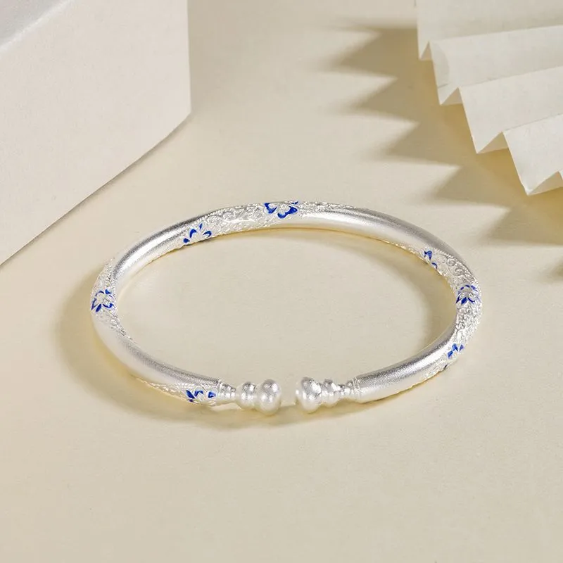 U state 999 Fine Silver Bangles Women's-2