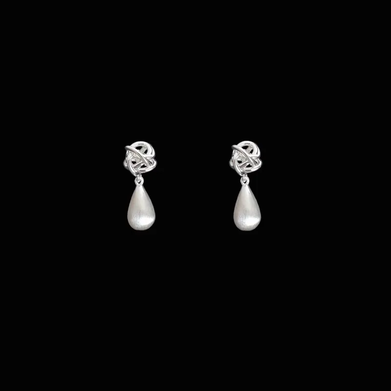 U state Sterling Silver 990 Earrings Women's-1