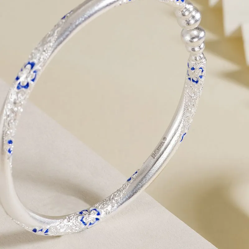 U state 999 Fine Silver Bangles Women's-3