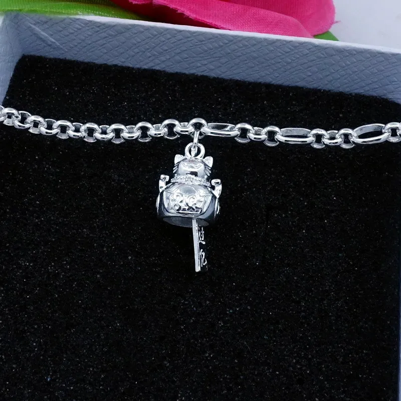 U state 990 Sterling Silver Pure Silver Bracelets Women's-2
