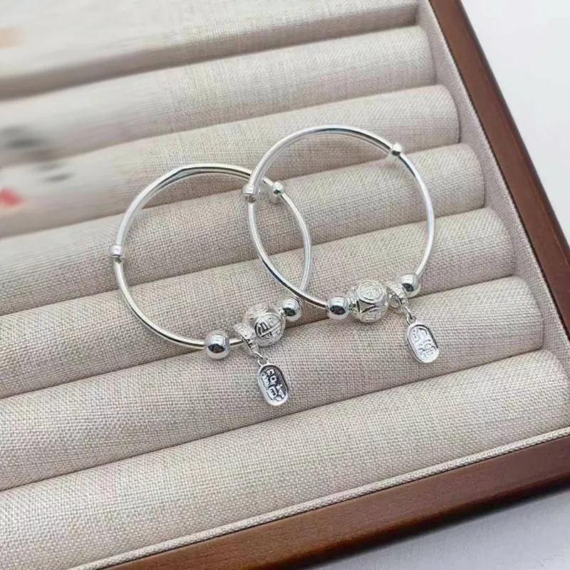 U state 999 Fine Silver Bangles Kids'-1