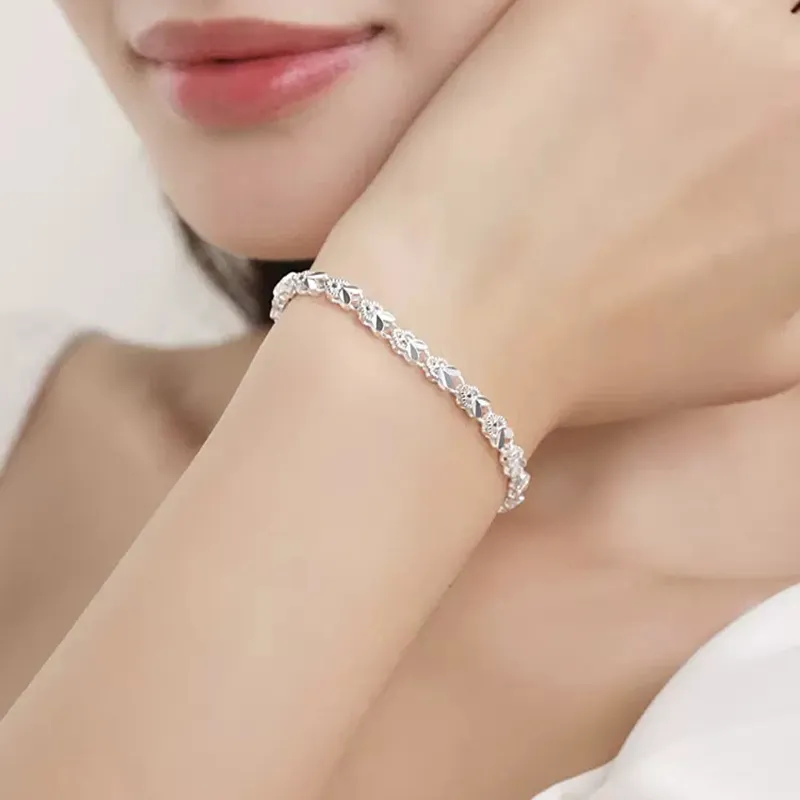 U state 999 Fine Silver Pure Silver Bracelets Women's-2