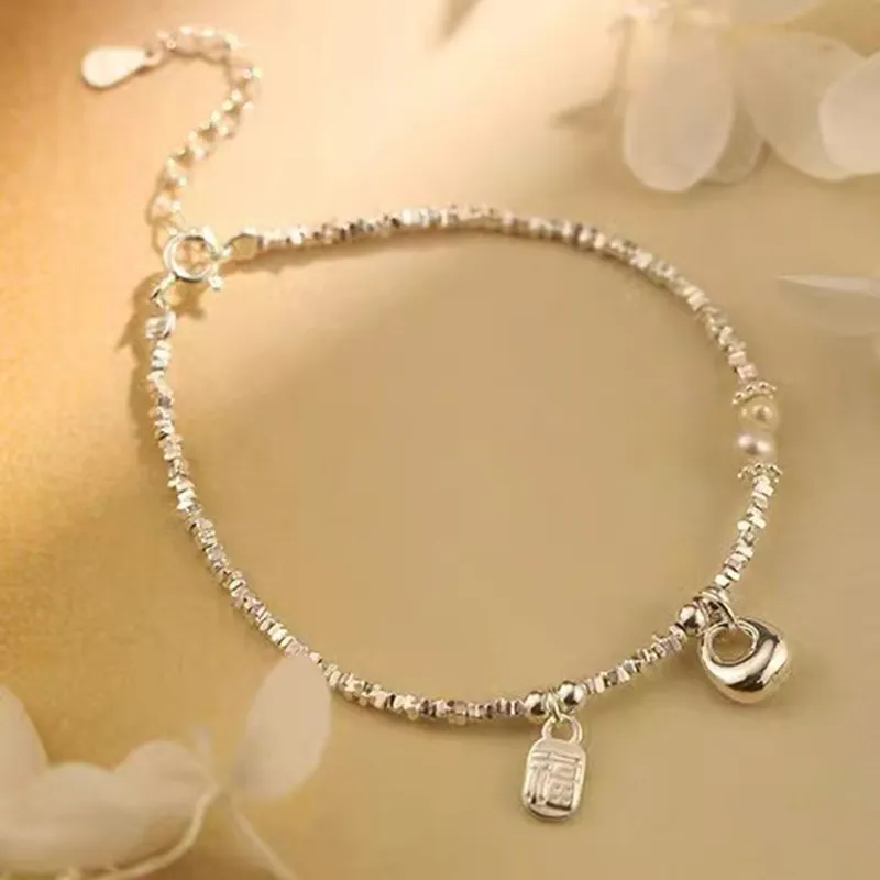 U state 999 Fine Silver Pure Silver Bracelets Women's-3