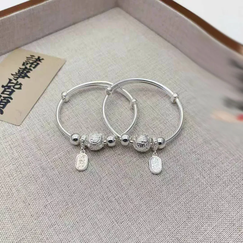 U state 999 Fine Silver Bangles Kids'-4