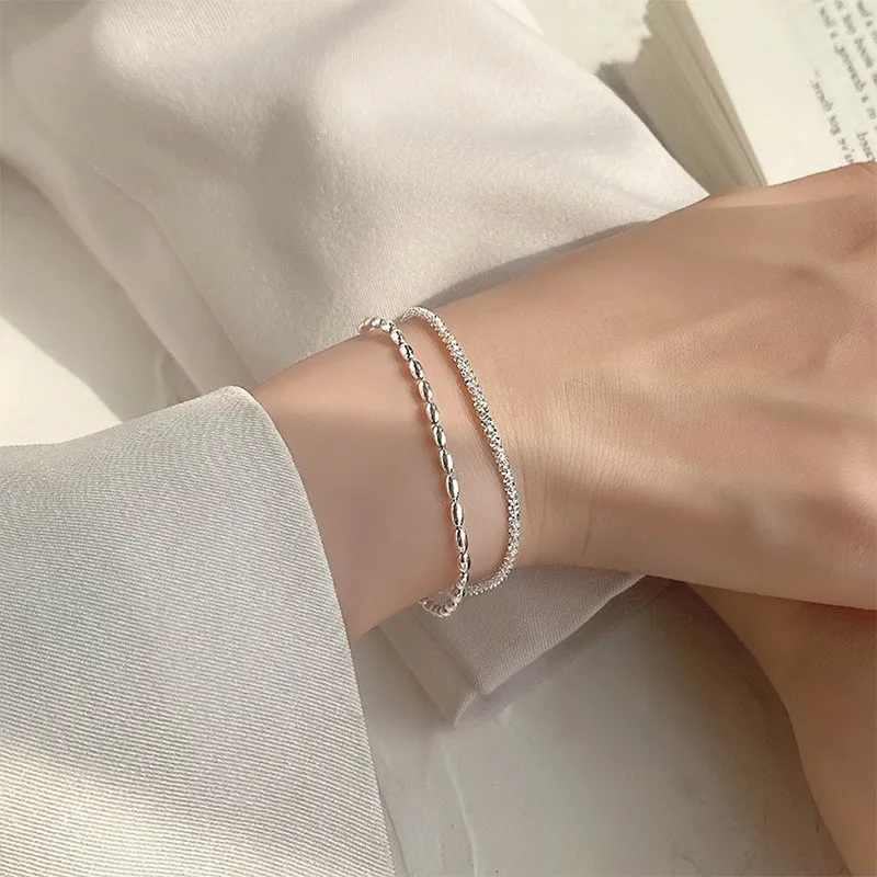 U state 999 Fine Silver Pure Silver Bracelets Women's-4