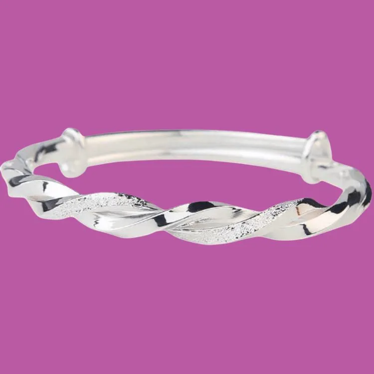 U state 999 Fine Silver Bangles Women's-3