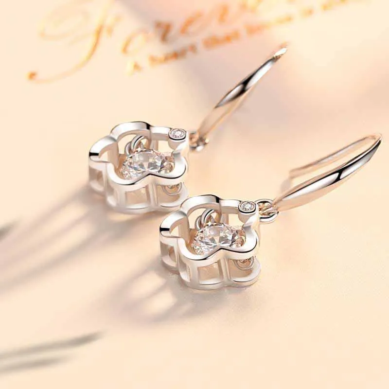 U state Sterling Silver 990 Earrings Women's-3