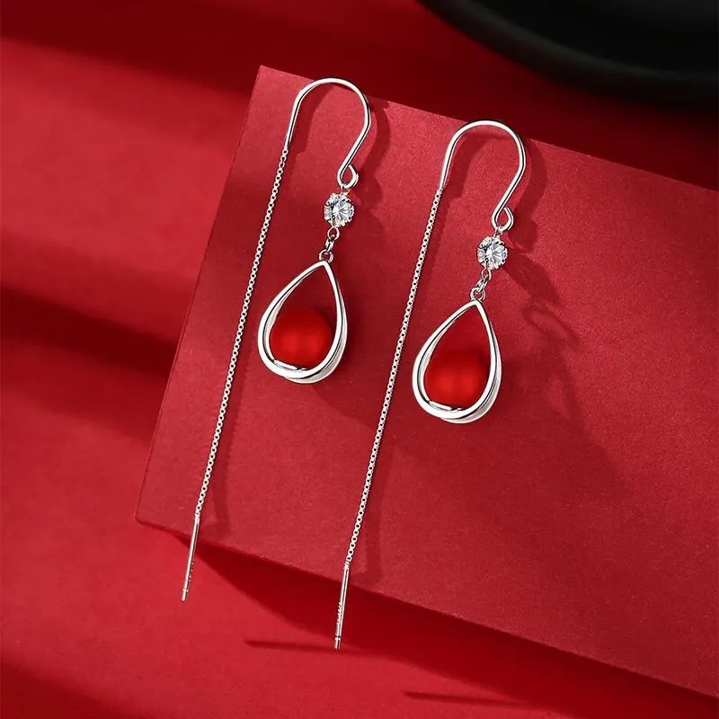 U state 999 Fine Silver Drop Earrings Unisex-1