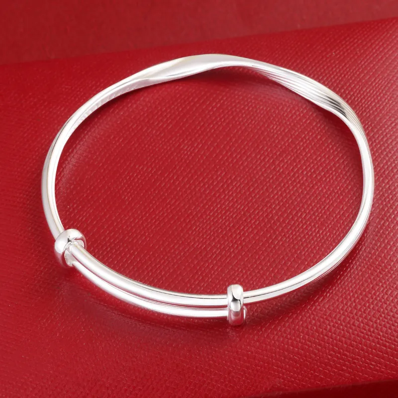 U state 999 Fine Silver Sterling Silver Bracelets Women's-2