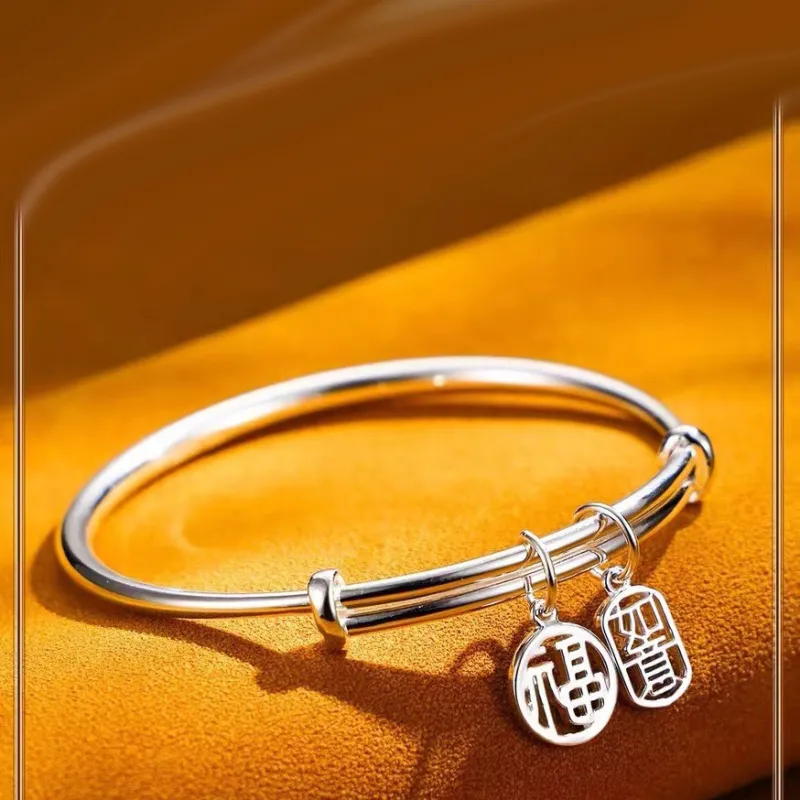U state 999 Fine Silver Bangles Unisex-3