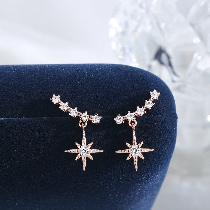 U state 925 Sterling Silver Earrings Women's-2