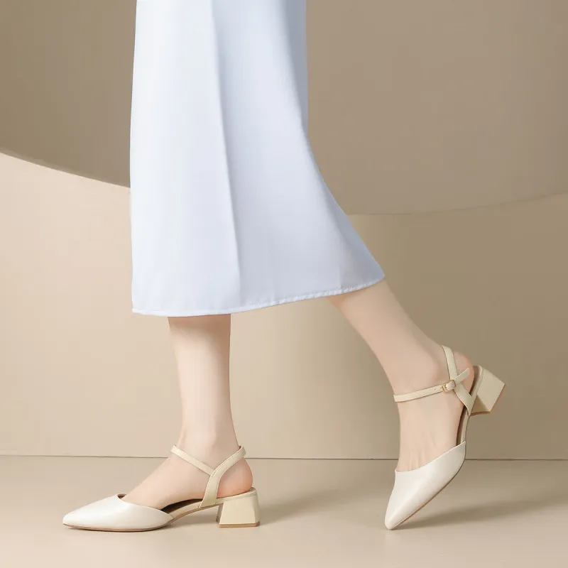 JOSINY Chunky Heel High Heels 4.5cm Women's-7