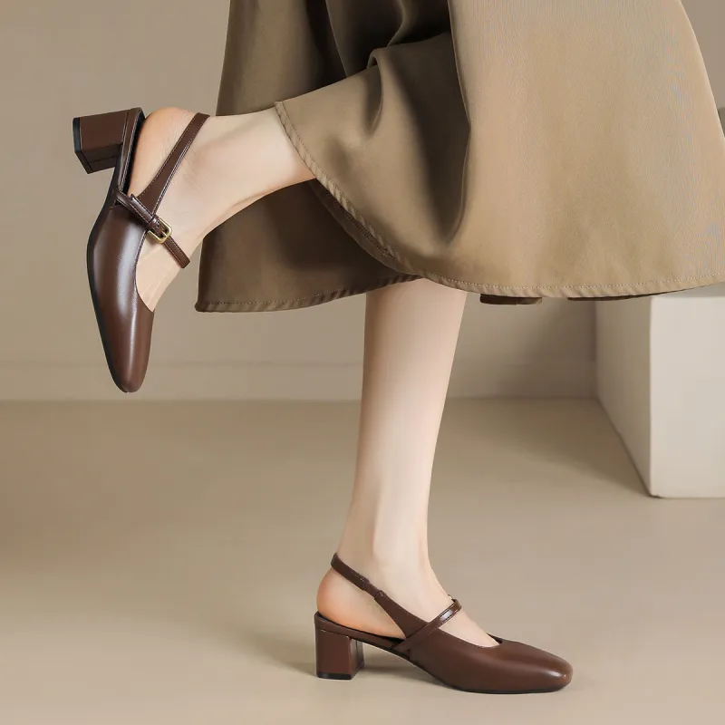 JOSINY Chunky Heel High Heels 5.5cm Women's-6