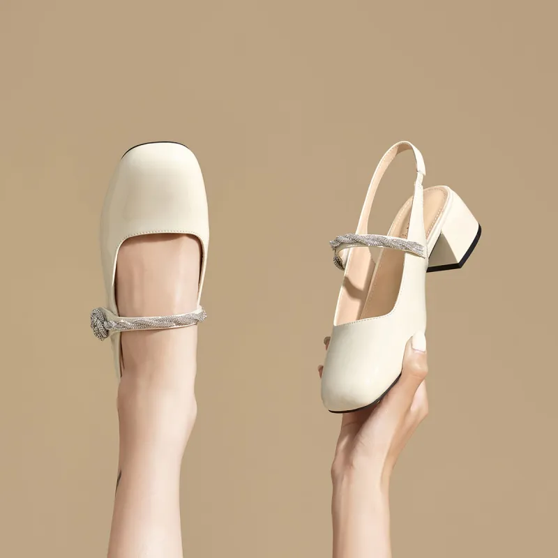 JOSINY Chunky Heel High Heels 5cm Women's-3