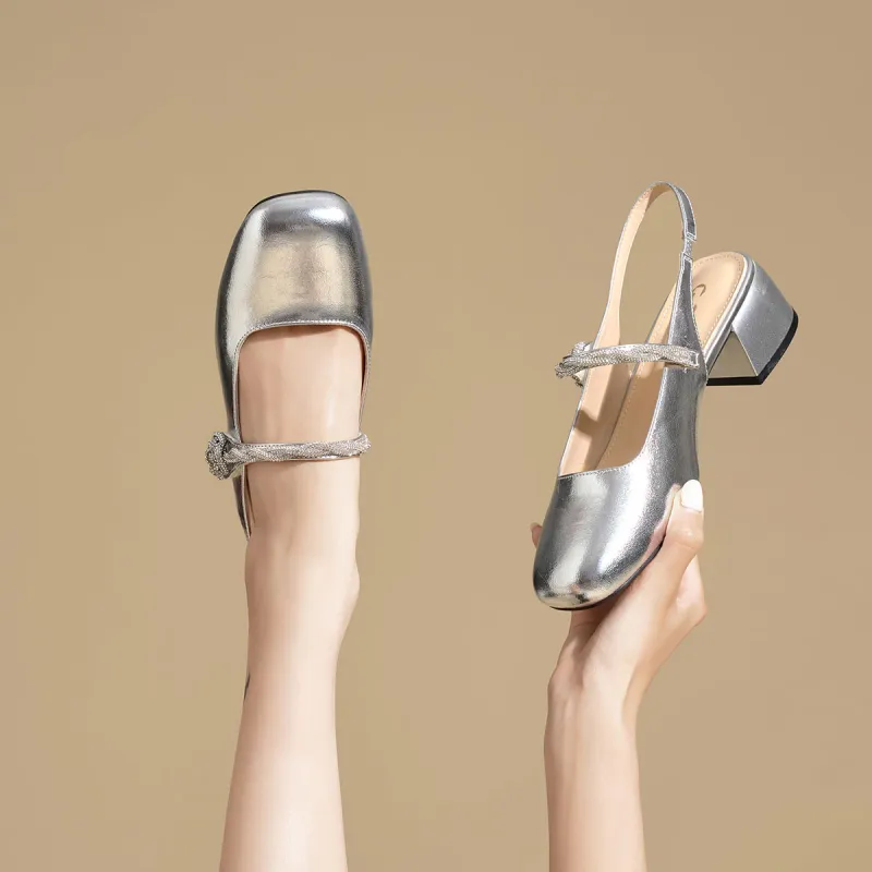 JOSINY Chunky Heel High Heels 5cm Women's-9