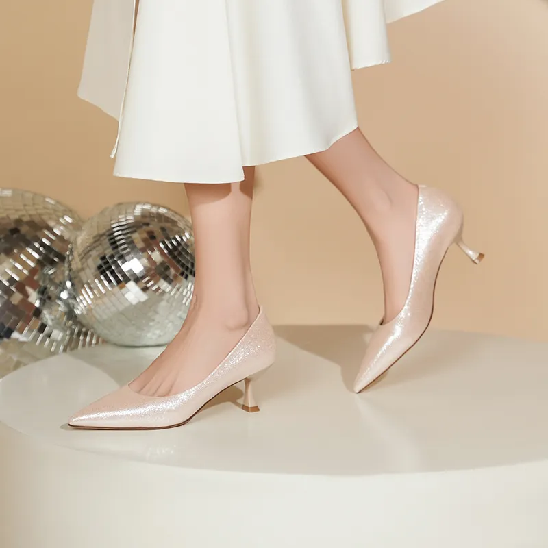 JOSINY High Heels Women's Champagne Gold-2