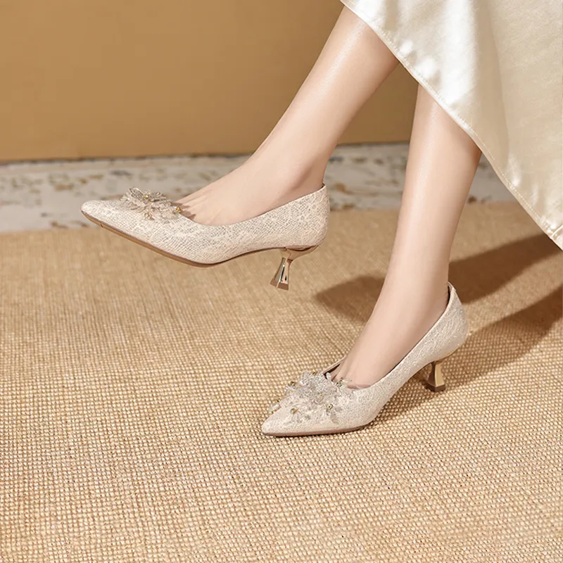 JOSINY High Heels Women's Champagne Gold-1