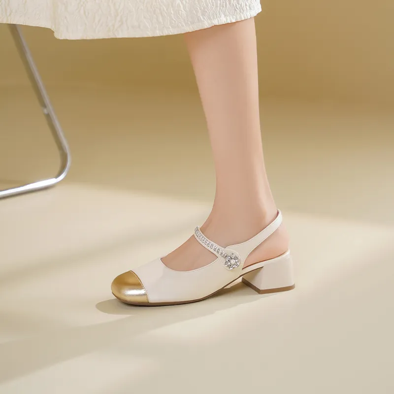 JOSINY Casual Single Shoes Women's Beige Gold-6