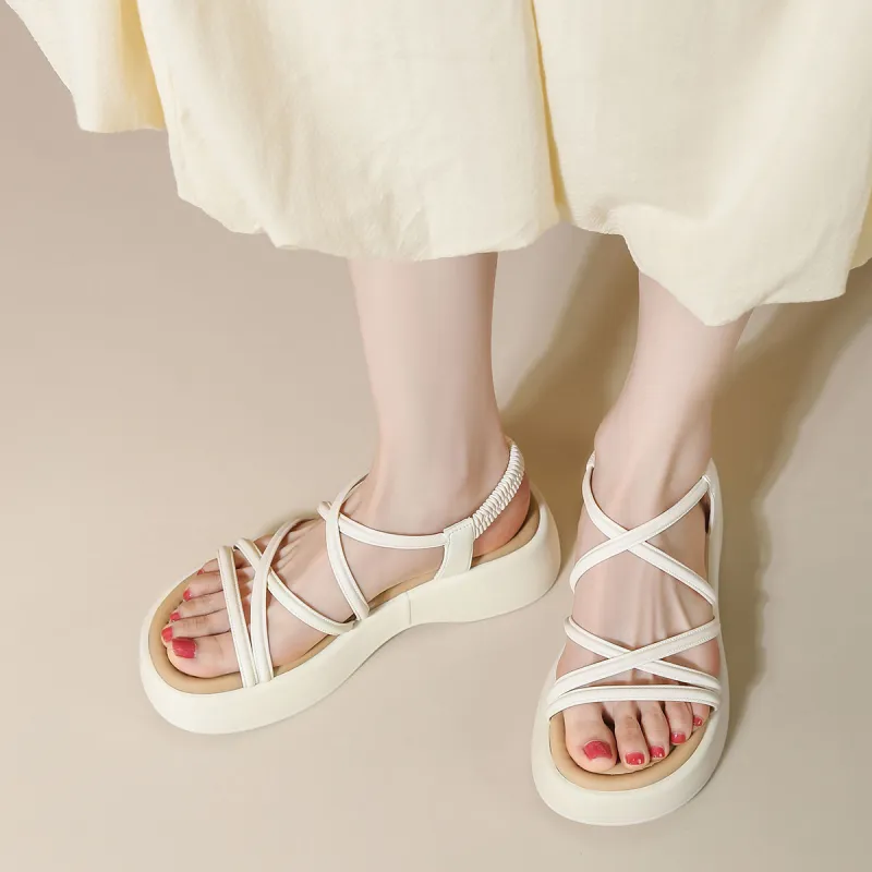 JOSINY Beach Sandals Women's Black-13